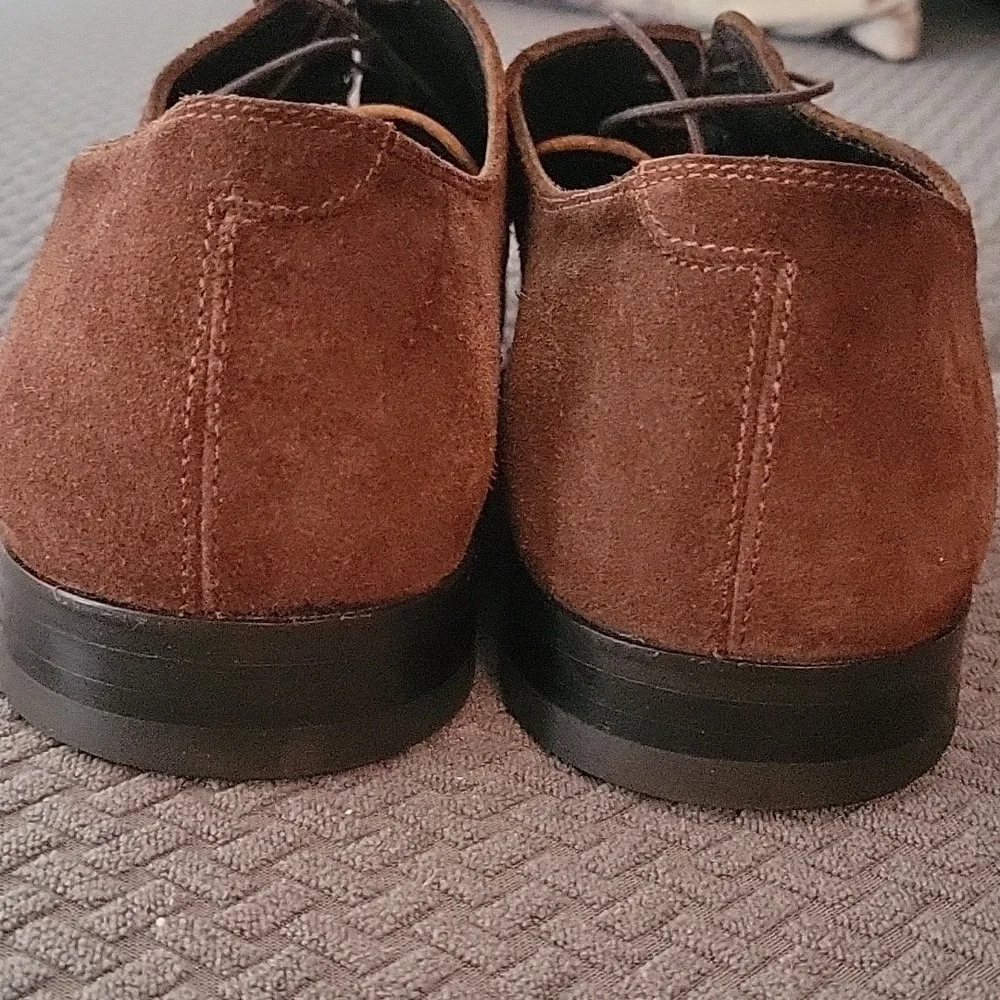 VellaPais Men's Dark/Light Brown Leather/Suede Oxford Shoes SZ 10 Style 4114 - Picture 7 of 10